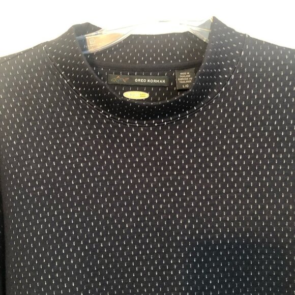 NWOT Men’s  Greg Norman Golf Warm Up Pullover Lg Black Mesh - Picture 3 of 9